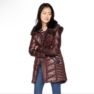 French connection Burgundy puffer jacket size xs